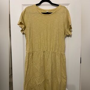 Old Navy Light Yellow Midi Dress